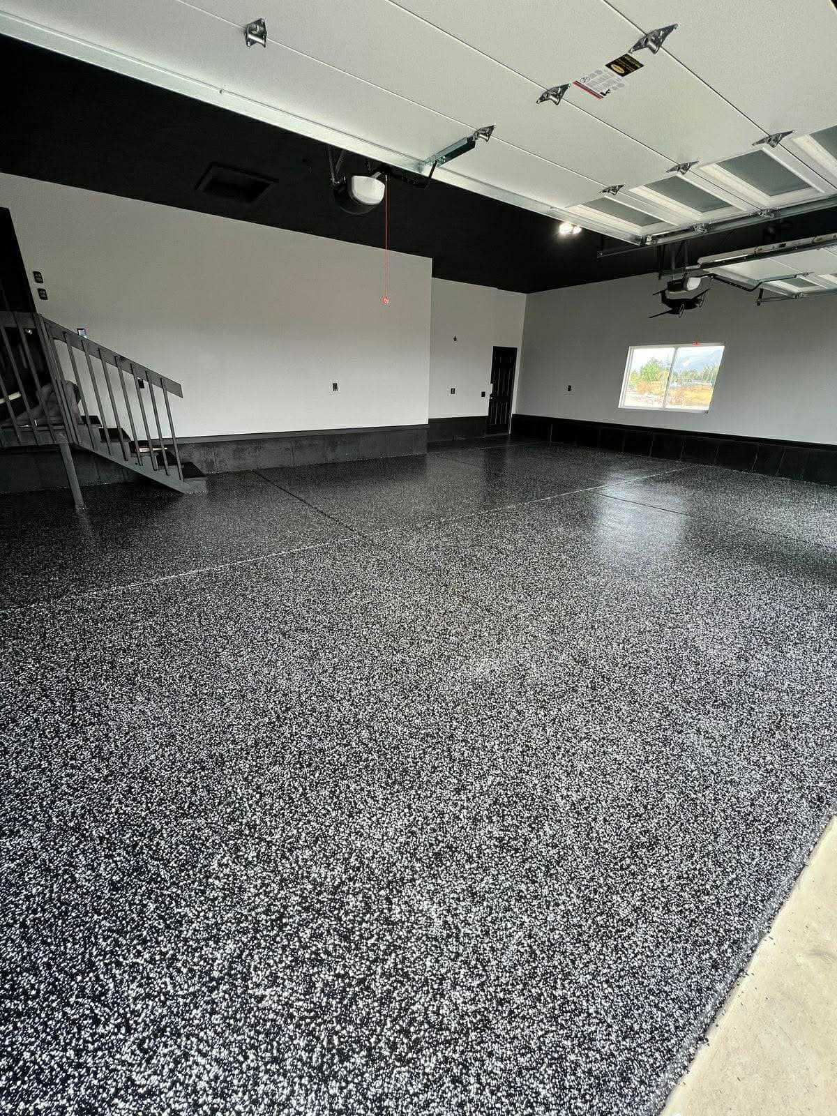 Dark flake epoxy finish
