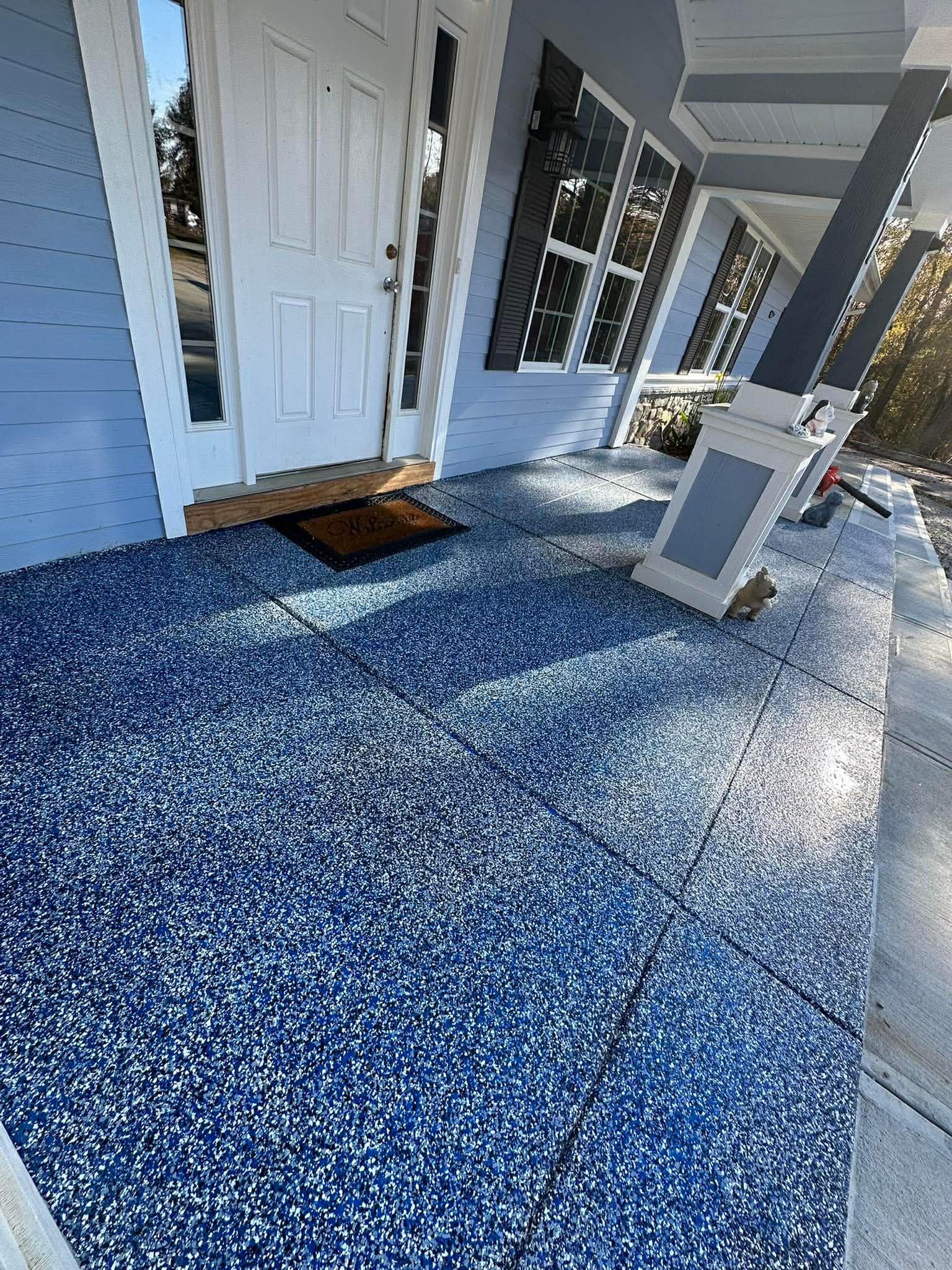 Front porch concrete coating
